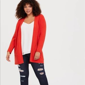Torrid Blood Orange Longline Cardigan